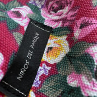 Tanzschuhbeutel selbstgenäht Rosen Bunt